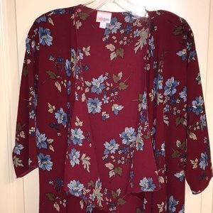 Lularoe Shirley Long Open Front Kimono Duster Coverup